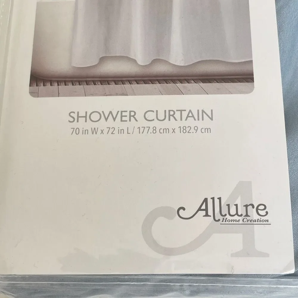 Allure Home Creation Gray Ombre Pintuck Shower Curtain Size 70